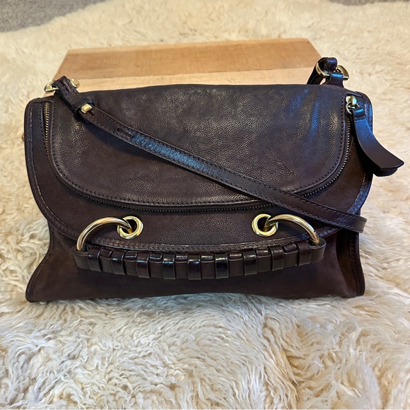 Lottusse dark brown leather convertible crossbody bag - Picture 4 of 9